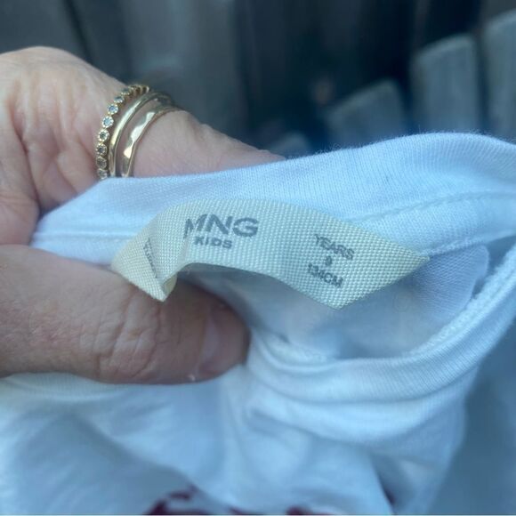 Mango boys Velvet message printed long sleeve t-shirt size 9 - Picture 10 of 10